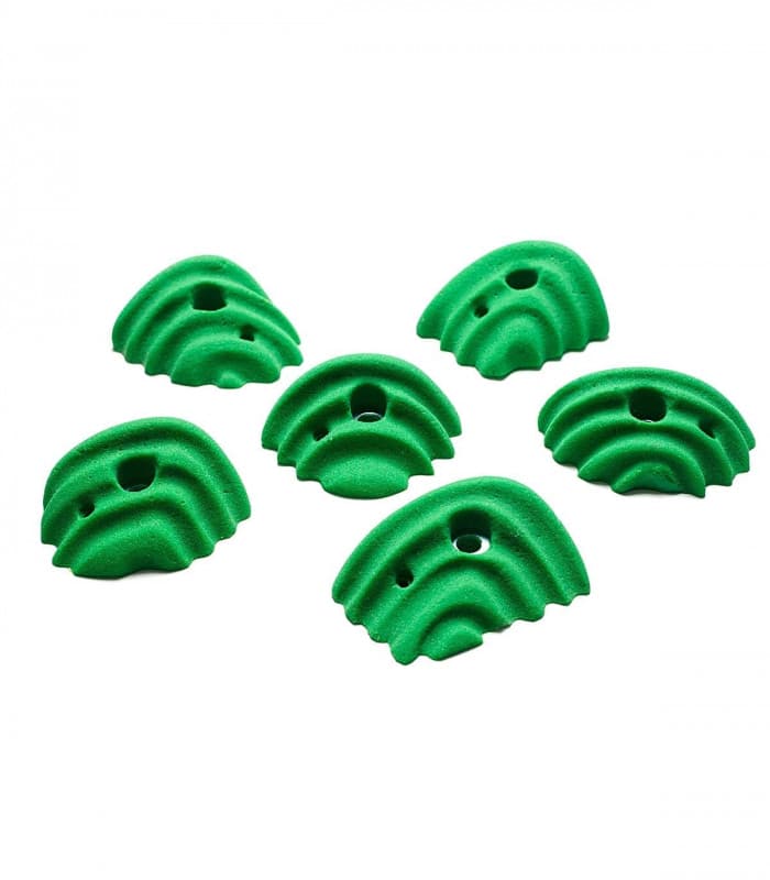 Klettergriffe Muscheln – 6er-Pack mit Sandsteintextur