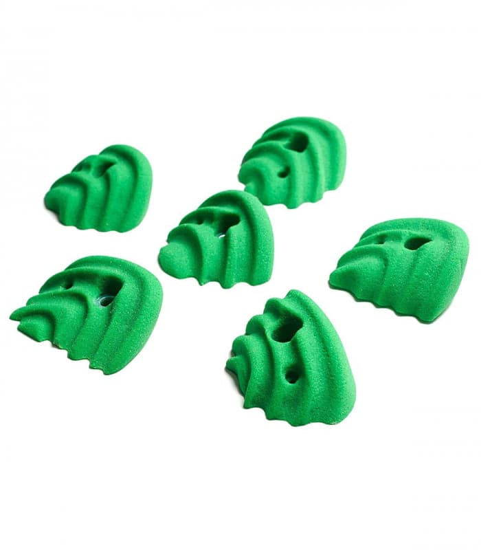 Klettergriffe Muscheln – 6er-Pack mit Sandsteintextur